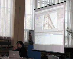 Сергей Горянский демонстрирует возможности программы Adobe After Effects